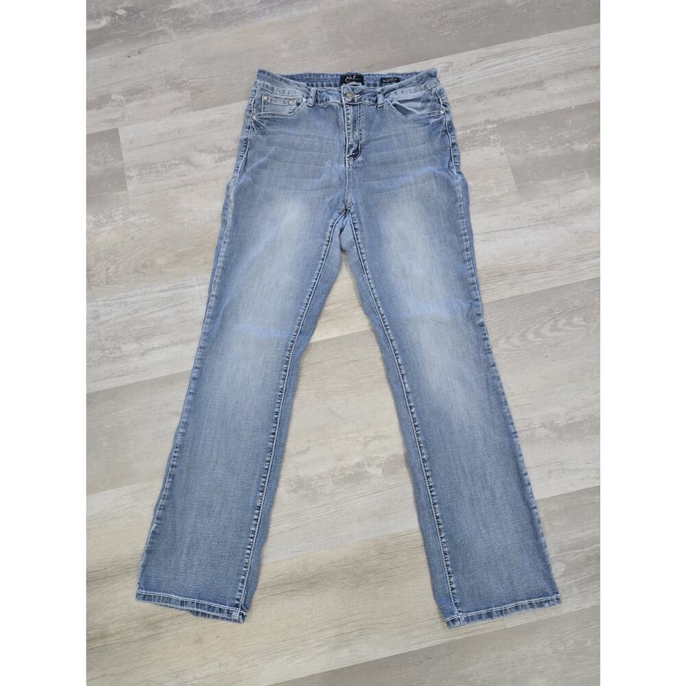 Earl Jean Women's Size 14 Slim Bootcut Jeans Embellished Rhinestone Pockets Y2K - Picture 3 of 11